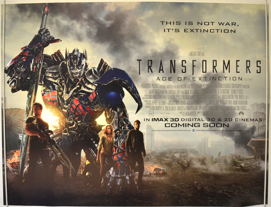 Transformers : Age Of Extinction  Original Quad Poster - Film Poster - Movie Poster 