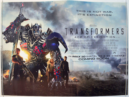 Transformers : Age Of Extinction Original British Quad Poster - Film Poster - Movie Poster 