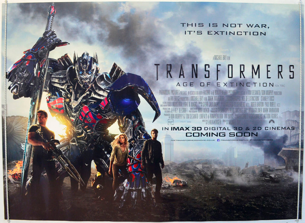 Transformers : Age Of Extinction Original British Quad Poster - Film Poster - Movie Poster 