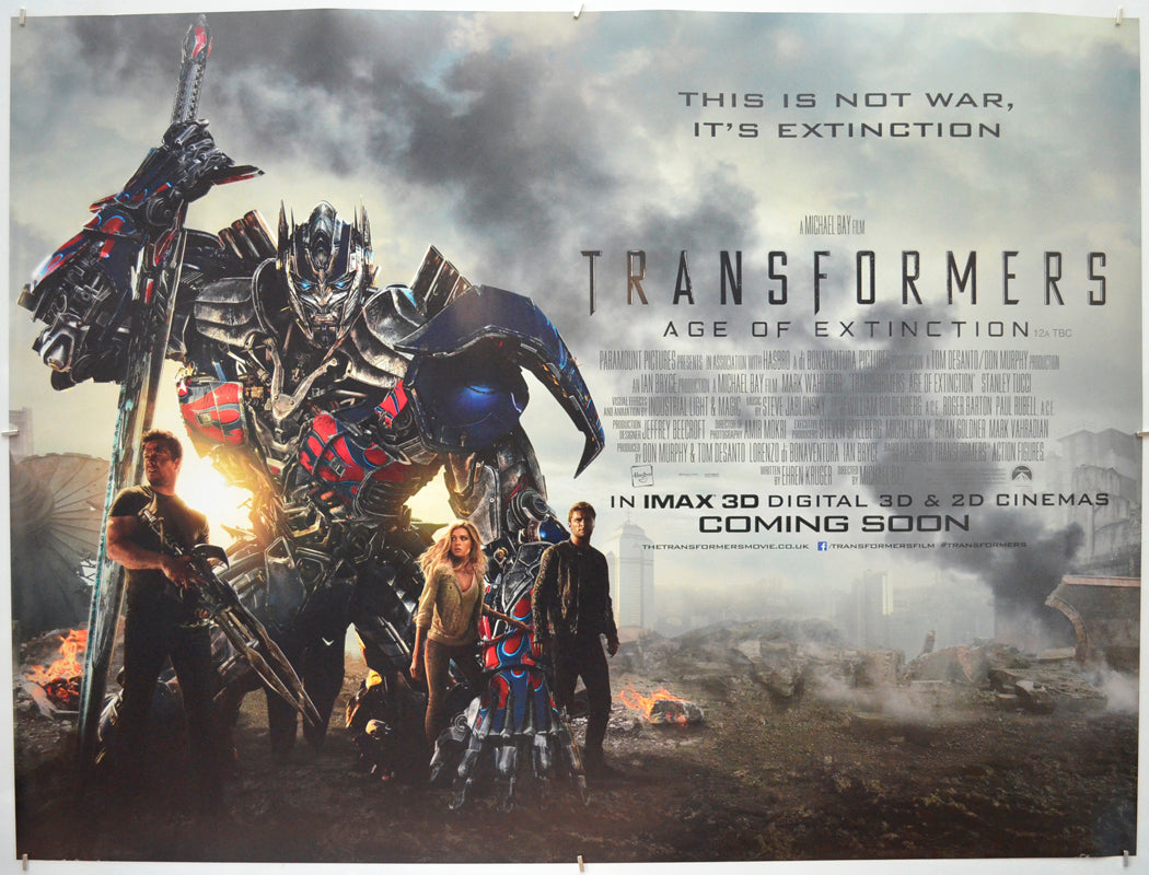 Transformers : Age Of Extinction Original Quad Poster - Film Poster - Movie Poster