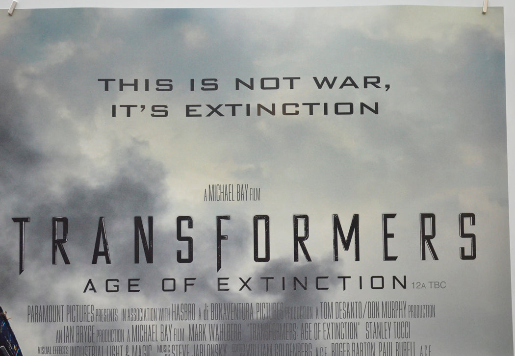 TRANSFORMERS : AGE OF EXTINCTION (Top Right) Cinema Quad Movie Poster 