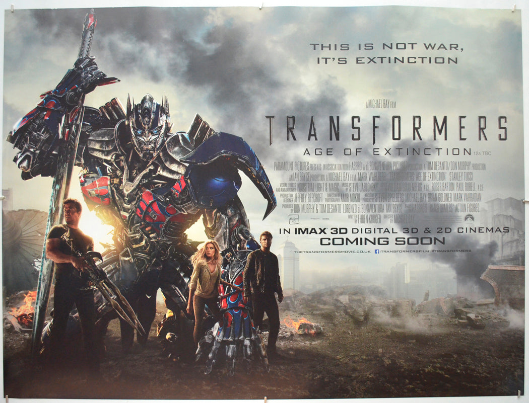 Transformers : Age Of Extinction Original Quad Poster - Film Poster - Movie Poster