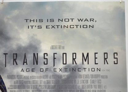 TRANSFORMERS : AGE OF EXTINCTION (Top Right) Cinema Quad Movie Poster 