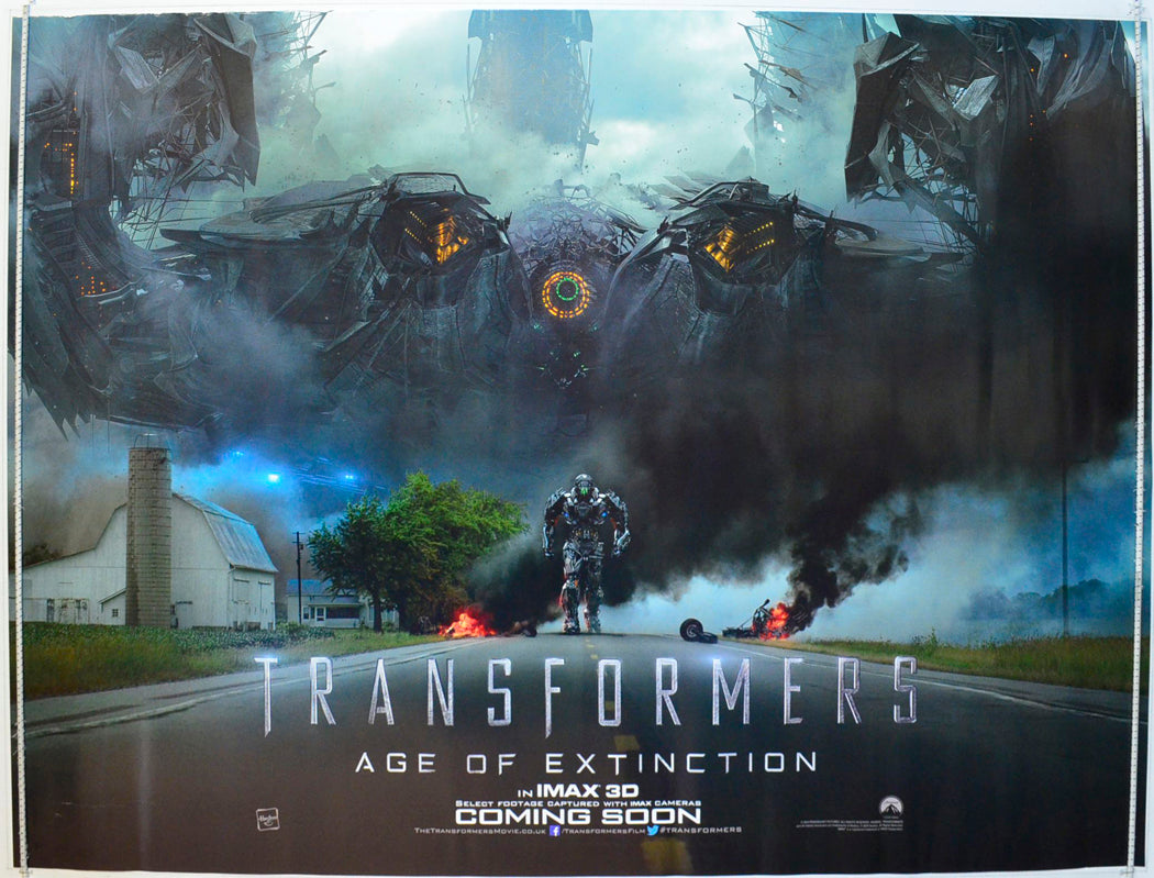 Transformers : Age Of Extinction  (Teaser / Advance Version)   Original British Quad Poster - Film Poster - Movie Poster 