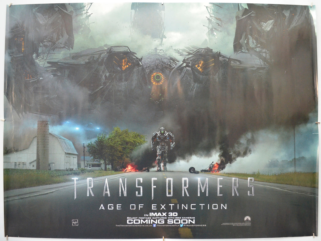 Transformers : Age Of Extinction (Teaser / Advance Version)  Original Quad Poster - Film Poster - Movie Poster  