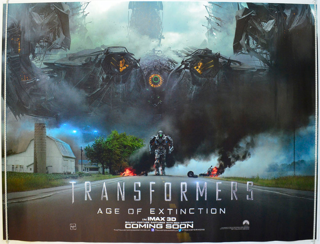 Transformers : Age Of Extinction  (Teaser / Advance Version)   Original British Quad Poster - Film Poster - Movie Poster 