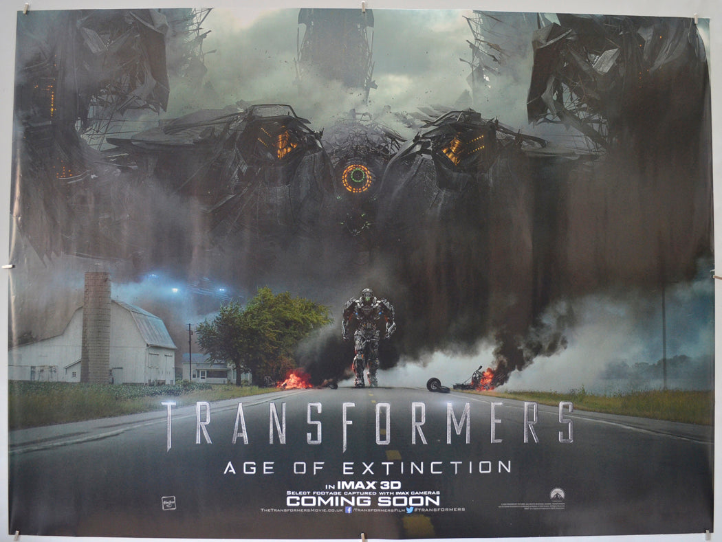 Transformers : Age Of Extinction (Teaser / Advance Version)  Original Quad Poster - Film Poster - Movie Poster  