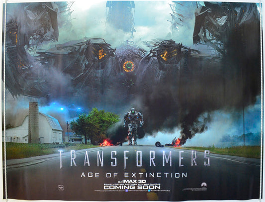 Transformers : Age Of Extinction  (Teaser / Advance Version)   Original British Quad Poster - Film Poster - Movie Poster 