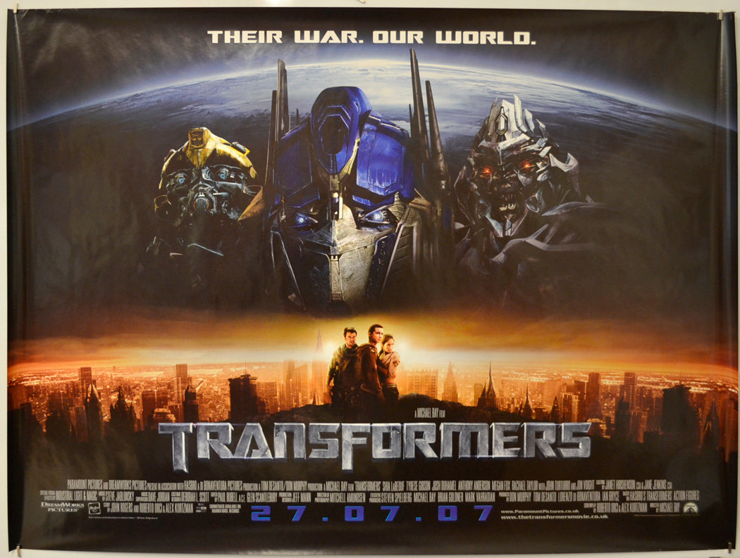 Transformers  Original Quad Poster - Film Poster - Movie Poster