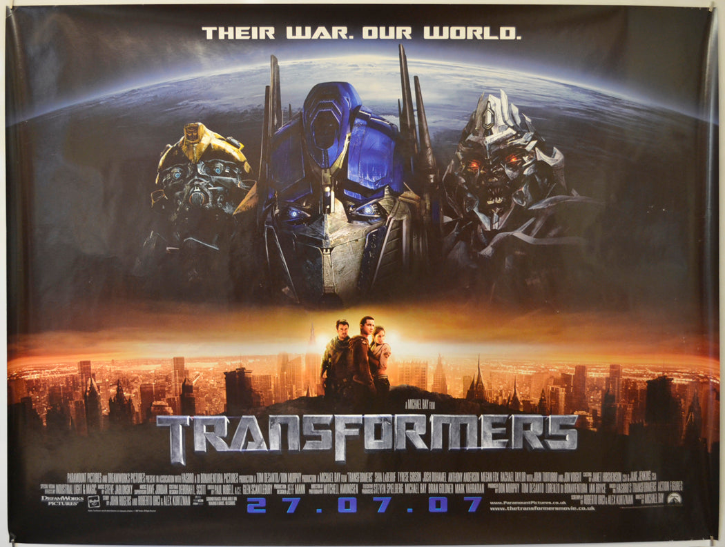 Transformers  Original Quad Poster - Film Poster - Movie Poster