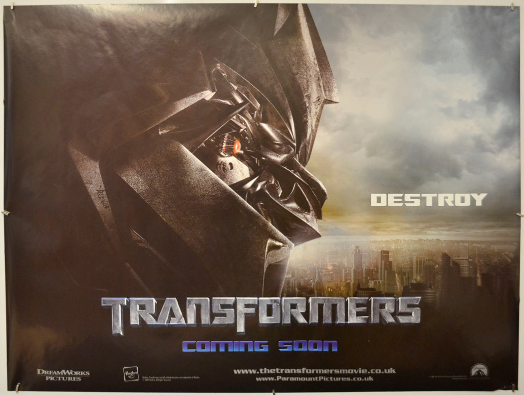 Transformers  (Teaser / Advance Version 2)   Original Quad Poster - Film Poster - Movie Poster