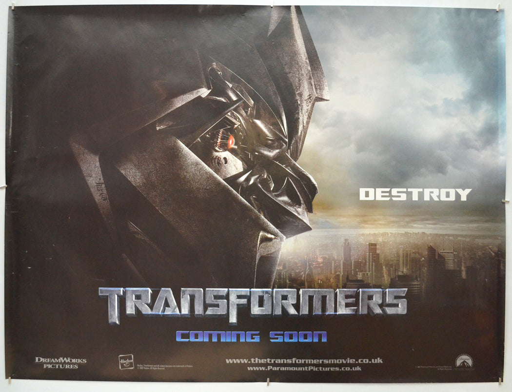 Transformers (Teaser / Advance Version 2)  Original Quad Poster - Film Poster - Movie Poster