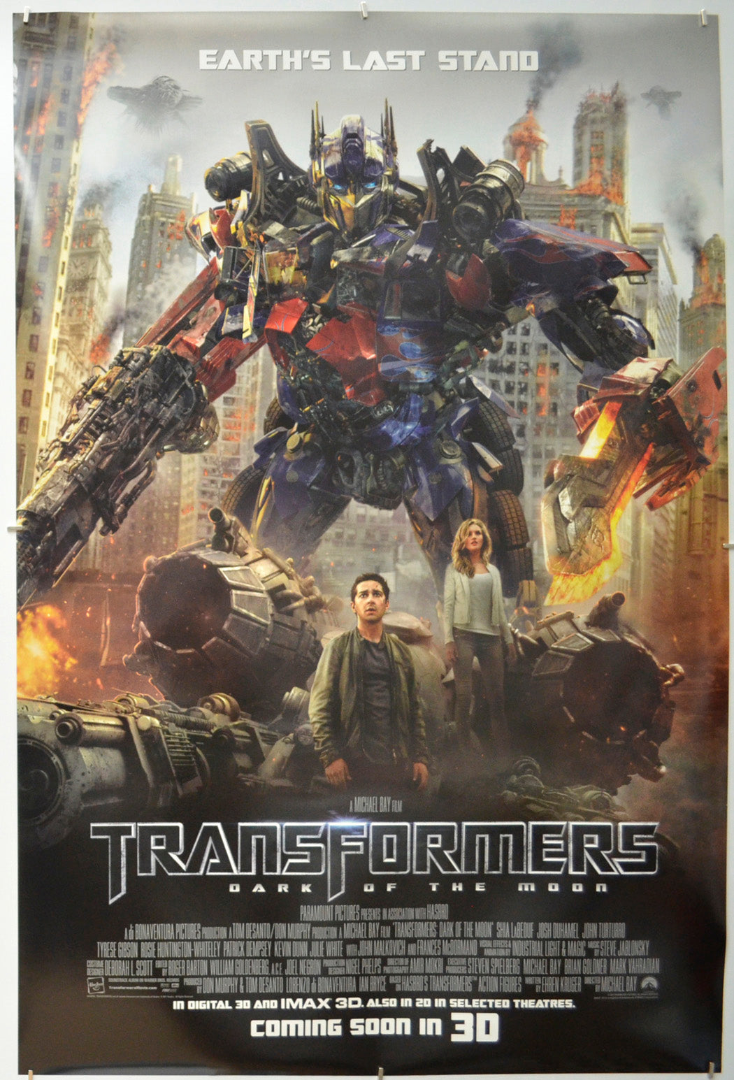 Transformers : Dark Of The Moon - Original One Sheet Poster - Film Poster - Movie Poster 