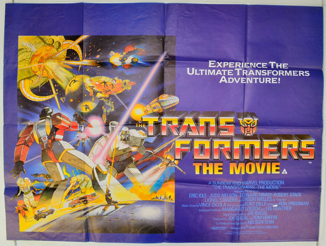 Transformers The Movie Original British Quad Poster - Film Poster - Movie Poster 