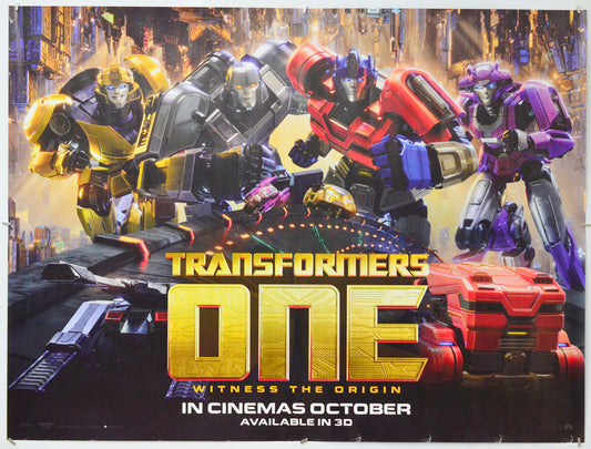 Transformers One - Original Quad Poster - Film Poster - Movie Poster