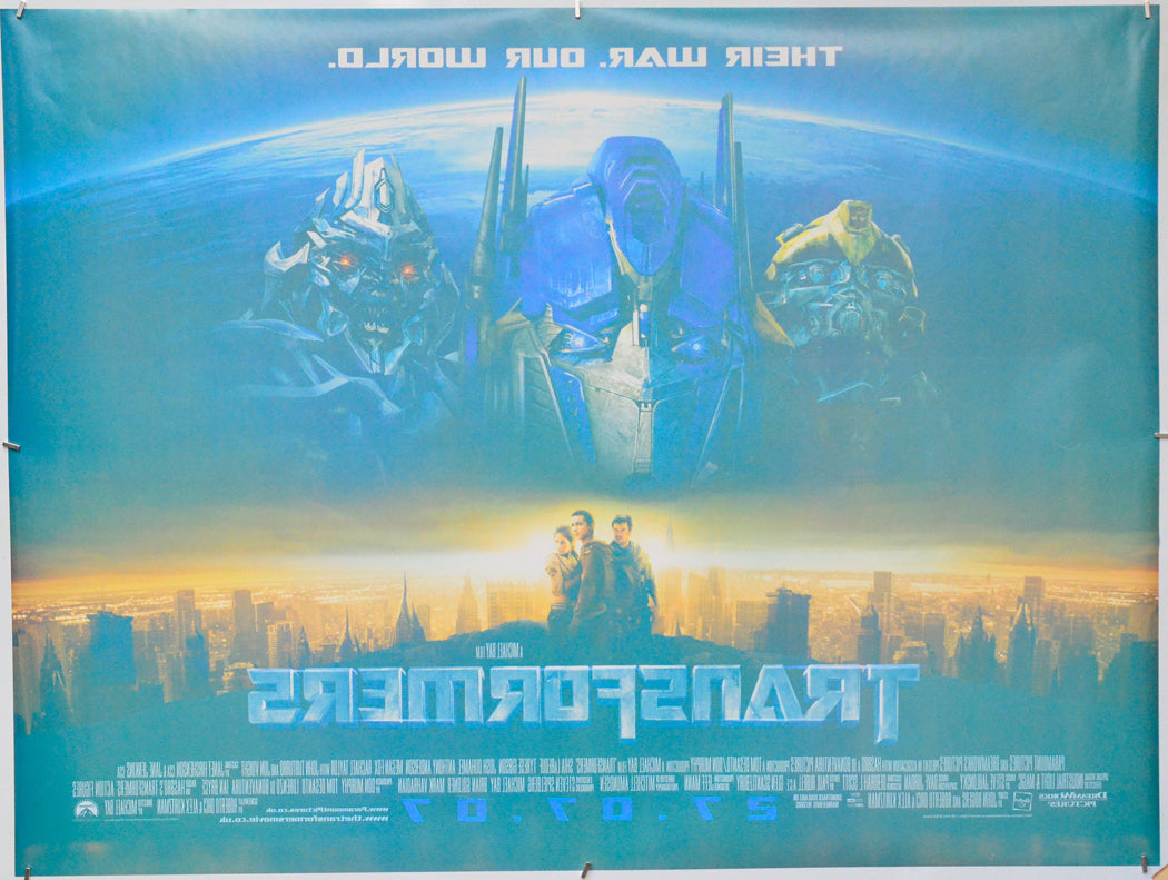 Transformers (Back) Cinema Quad Movie Poster 