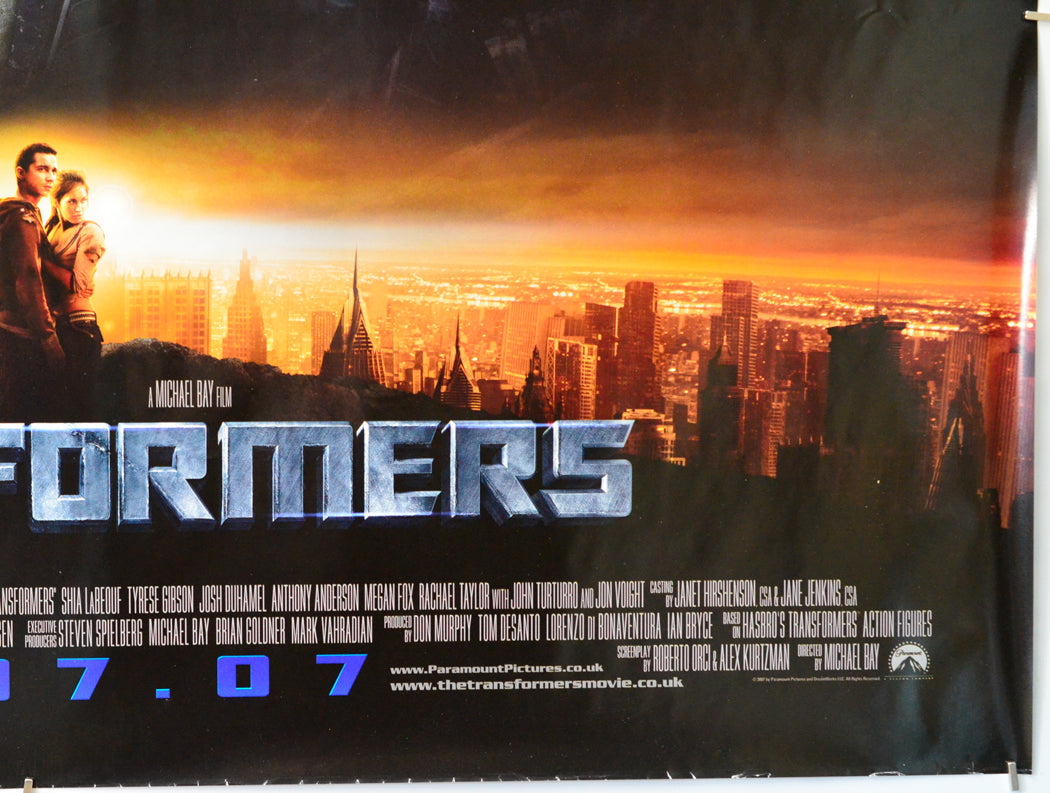 Transformers (Bottom Right) Cinema Quad Movie Poster 