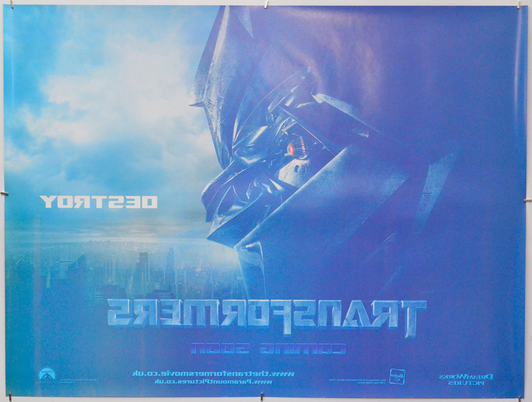 Transformers (Back) Cinema Quad Movie Poster 