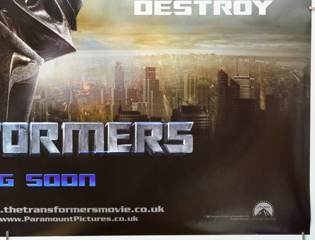 Transformers (Bottom Right) Cinema Quad Movie Poster 