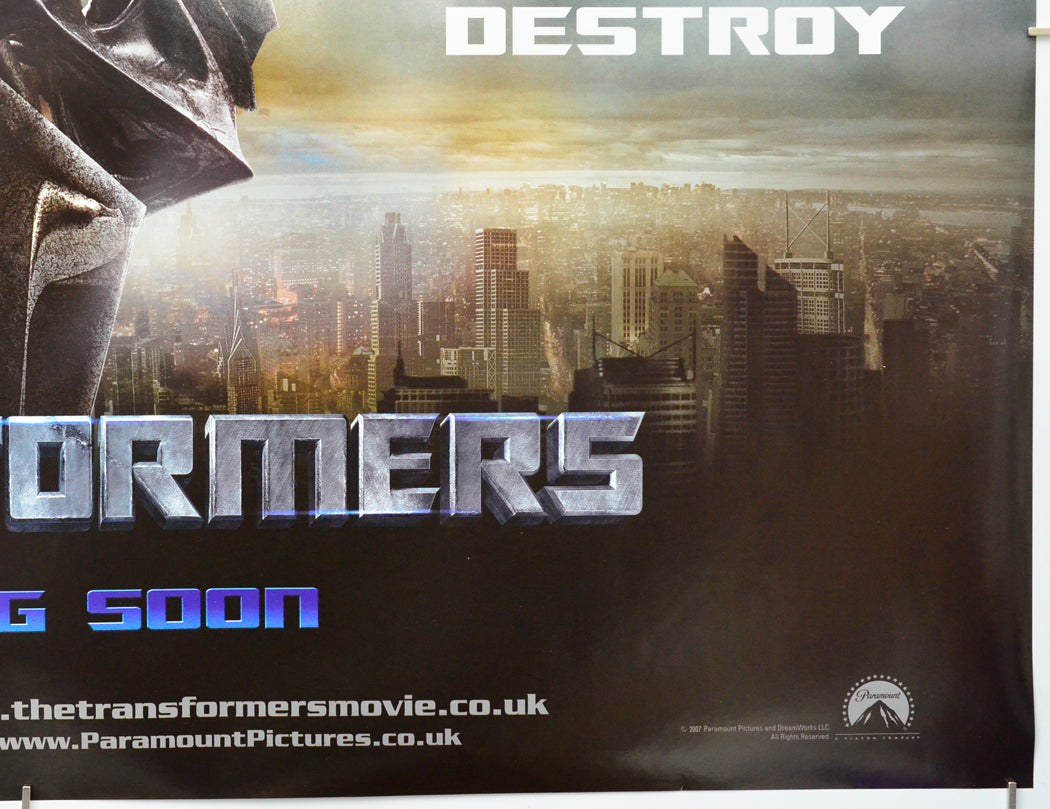 Transformers (Bottom Right) Cinema Quad Movie Poster 