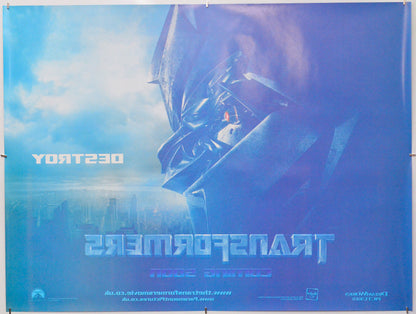 Transformers (Back) Cinema Quad Movie Poster 