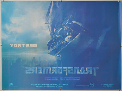 Transformers (Back) Cinema Quad Movie Poster 