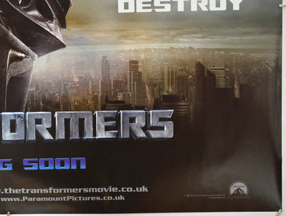 Transformers (Bottom Right) Cinema Quad Movie Poster 