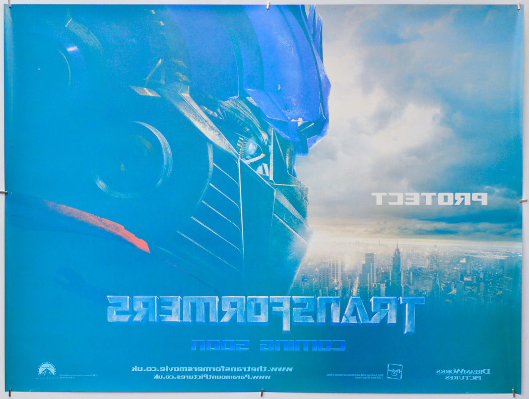 Transformers (Back) Cinema Quad Movie Poster 