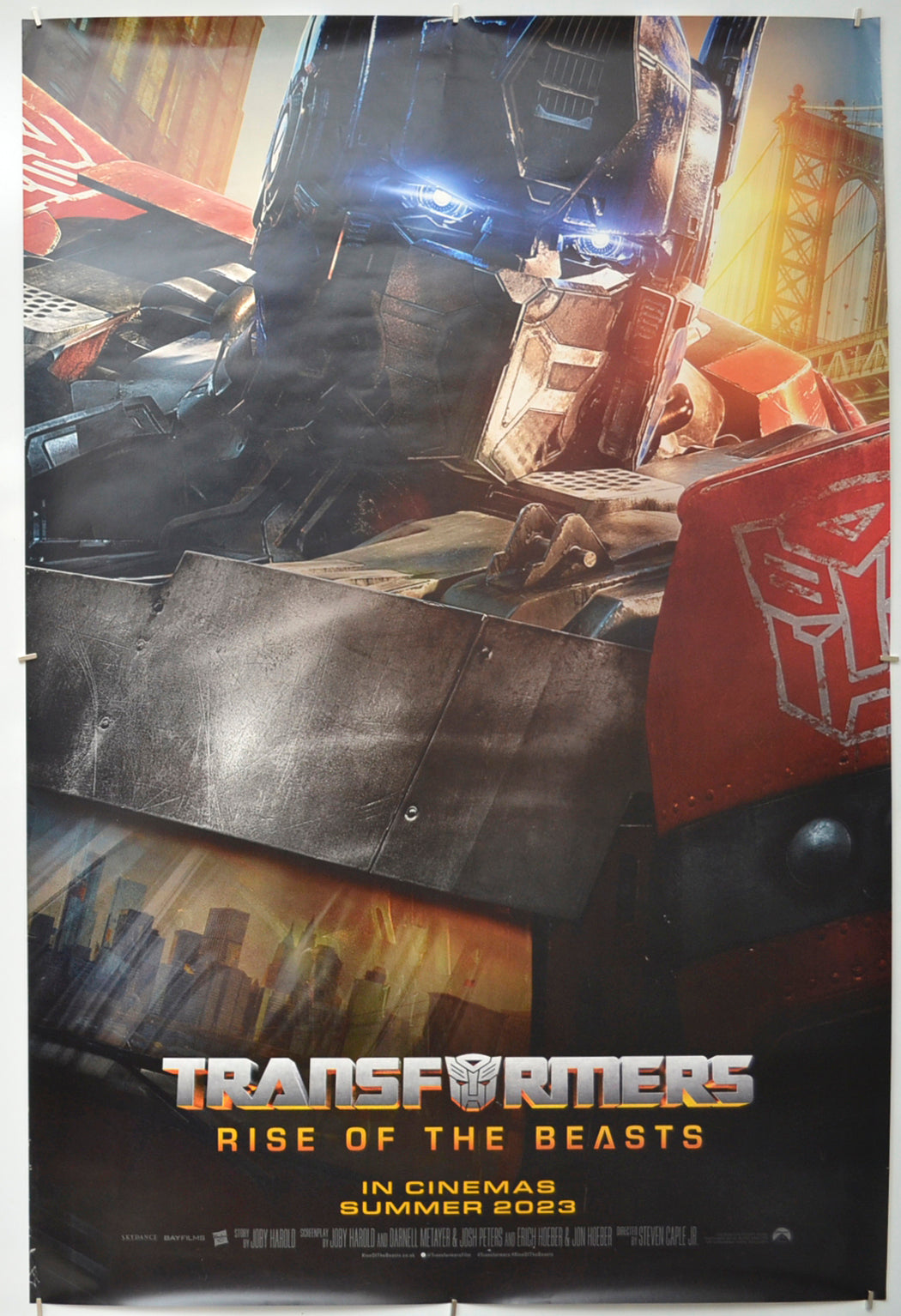 Transformers: Rise Of The Beasts (Optimus Prime Teaser / Advance Version)Original One Sheet Poster - Film Poster - Movie Poster