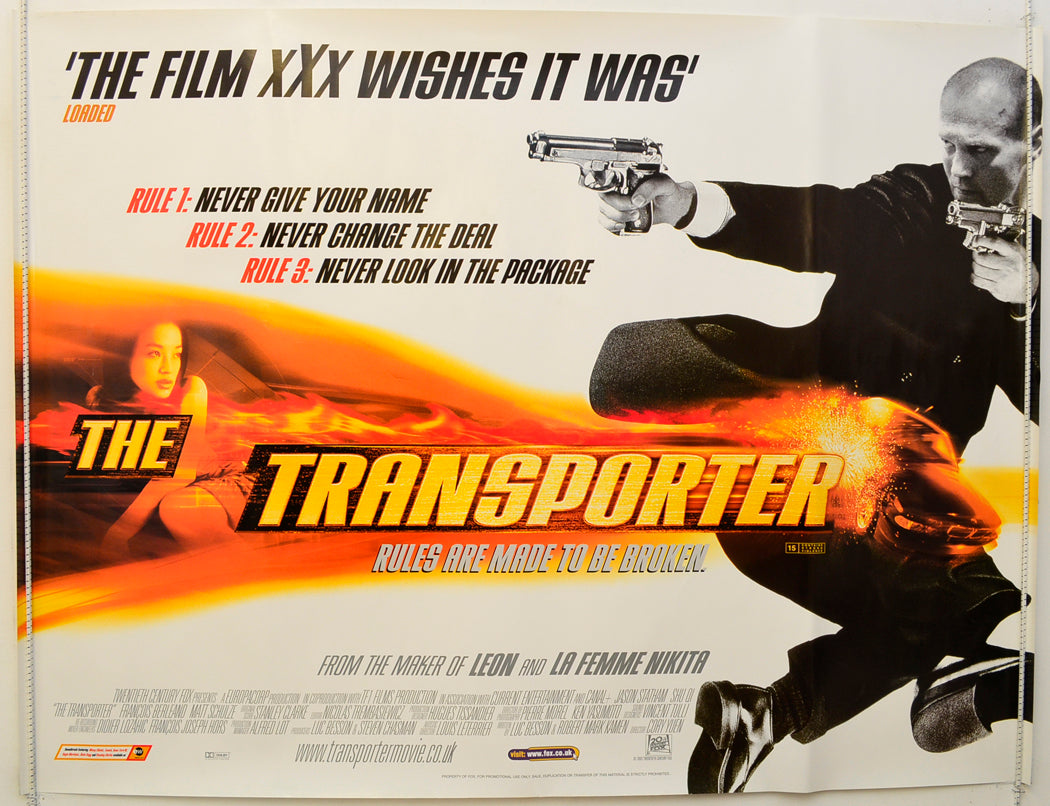 The Transporter Original Quad Poster - Film Poster - Movie Poster  