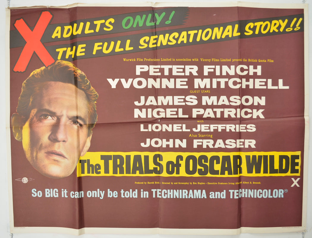 The Trials Of Oscar Wilde   Original Quad Poster - Film Poster - Movie Poster 