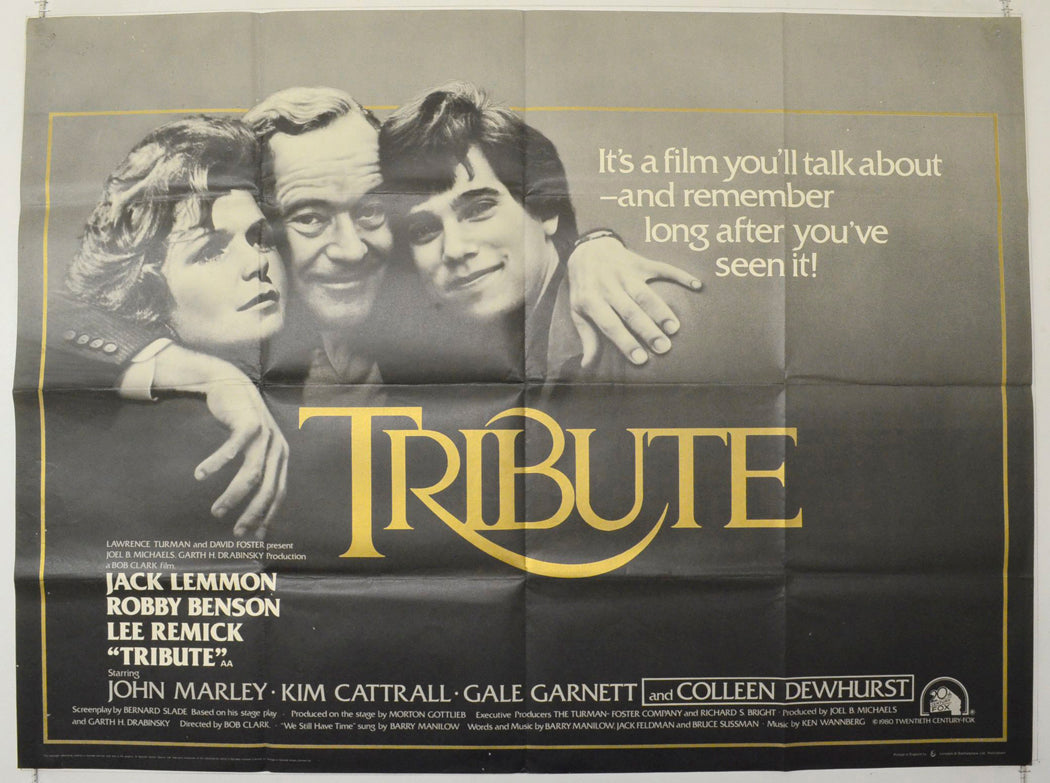 Tribute  Original British Quad Poster - Film Poster - Movie Poster