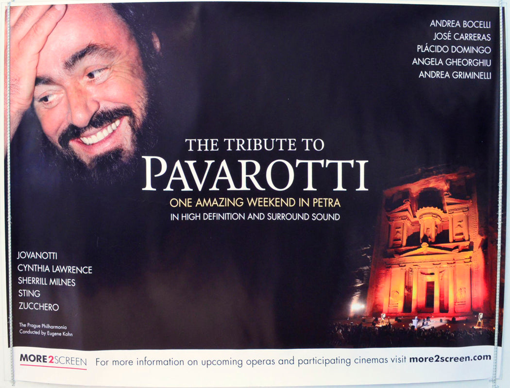 The Tribute To Pavarotti  (a.k.a. Salute Petra)   Original British Quad Poster - Film Poster - Movie Poster 