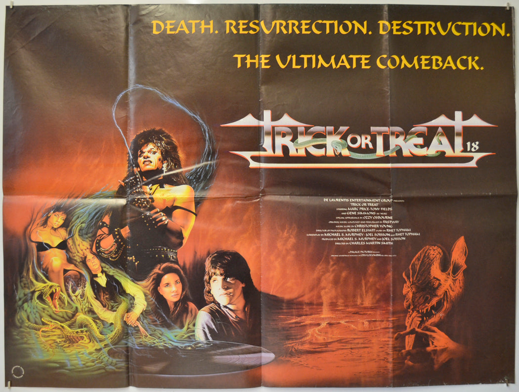 Trick Or Treat  Original Quad Poster - Film Poster - Movie Poster