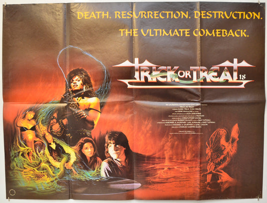 Trick Or Treat Original Quad Poster - Film Poster - Movie Poster  