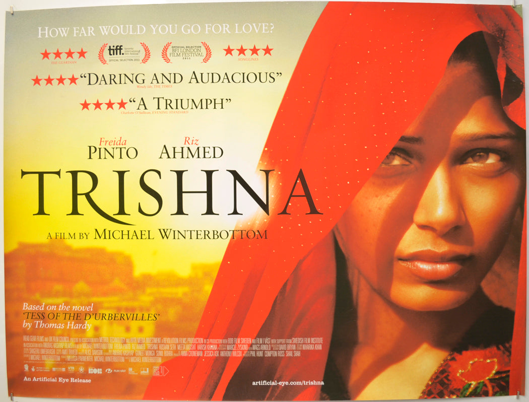 Trishna Original Quad Poster - Film Poster - Movie Poster