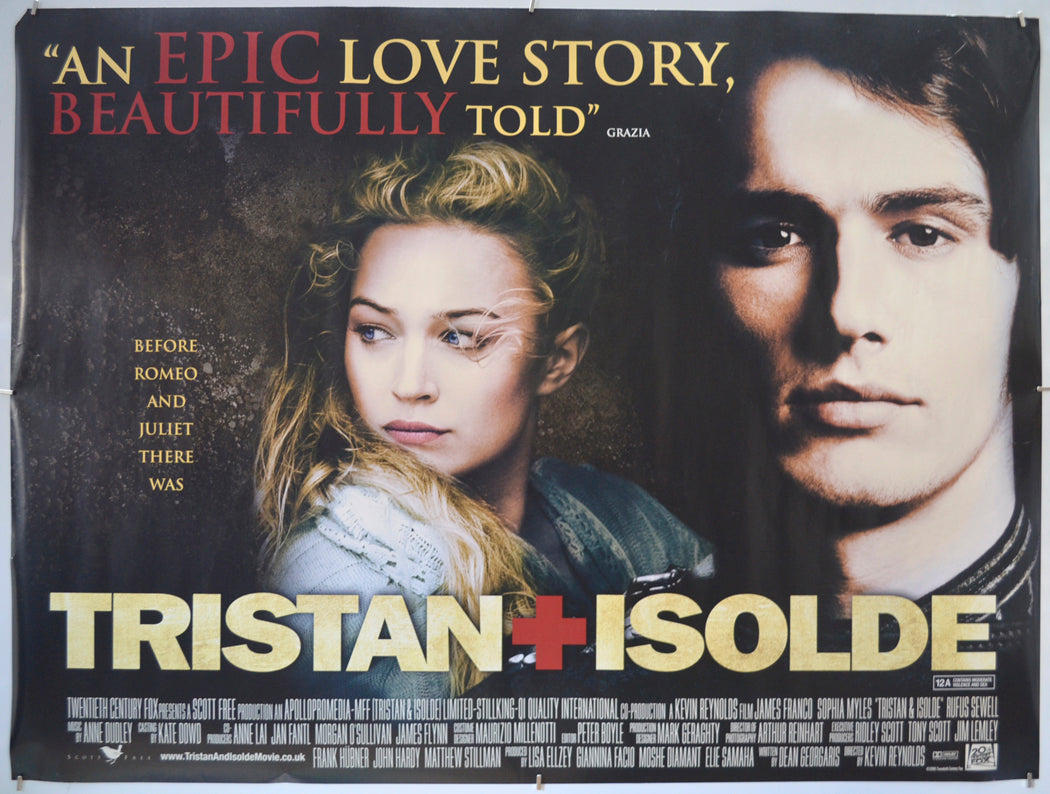 Tristan + Isolde - Original Quad Poster - Film Poster - Movie Poster