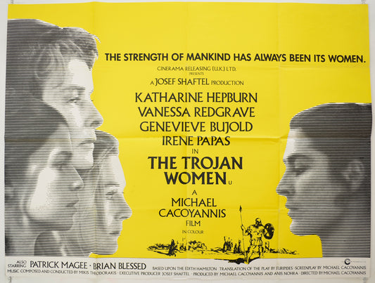 The Trojan Women   Original Quad Poster - Film Poster - Movie Poster 