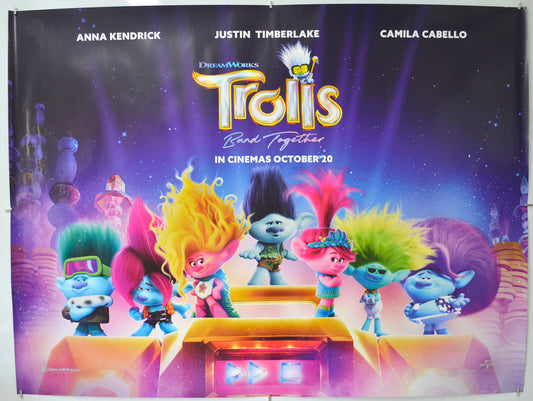 Trolls Band Together Original Quad Poster - Film Poster - Movie Poster 