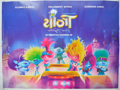 TROLLS BAND TOGETHER (Back) Cinema Quad Movie Poster 