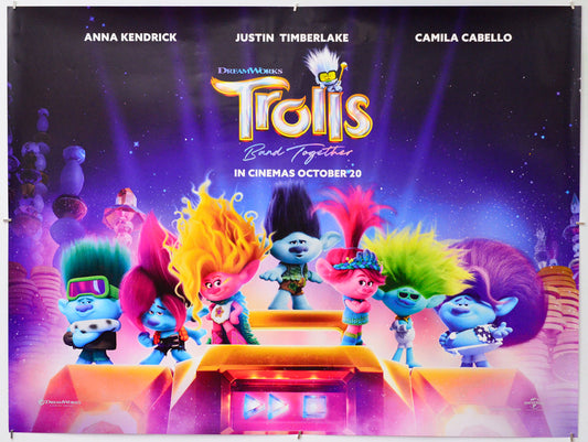 Trolls Band Together - Original Quad Poster - Film Poster - Movie Poster