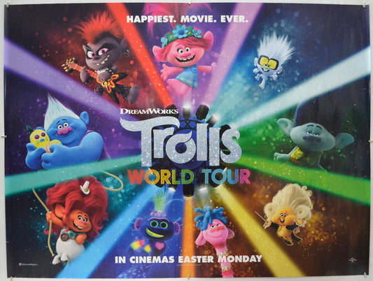 Trolls World Tour (Teaser / Advance Version) Original Quad Poster - Film Poster - Movie Poster