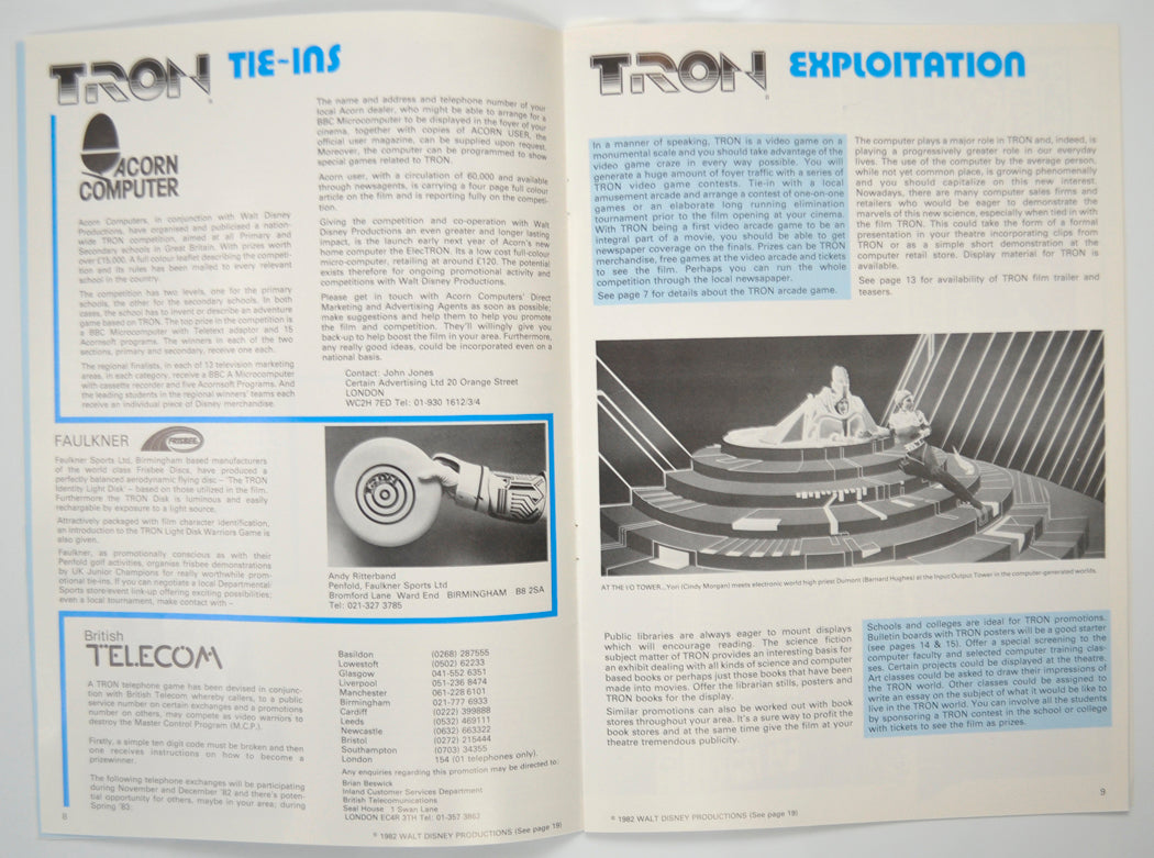 TRON Cinema Exhibitors Campaign Pressbook - INSIDE 