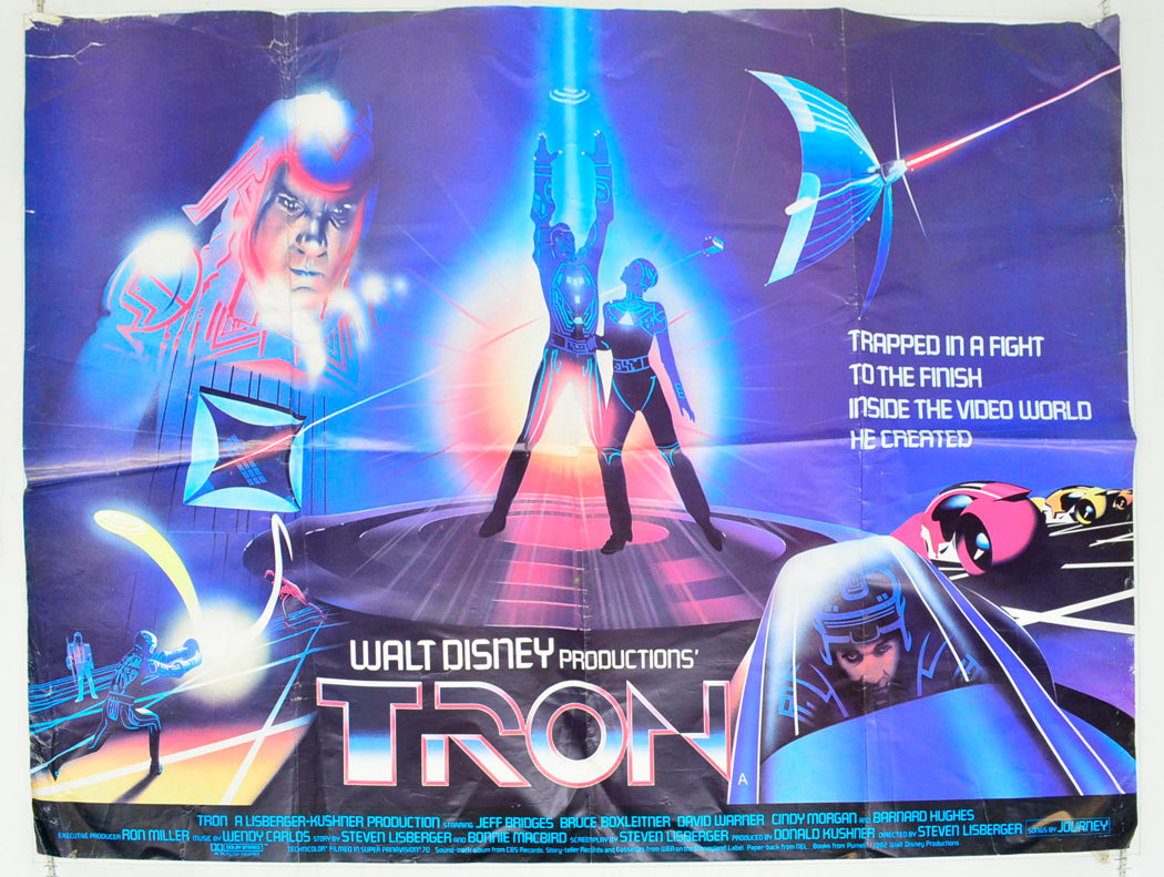 Tron  Original British Quad Poster - Film Poster - Movie Poster