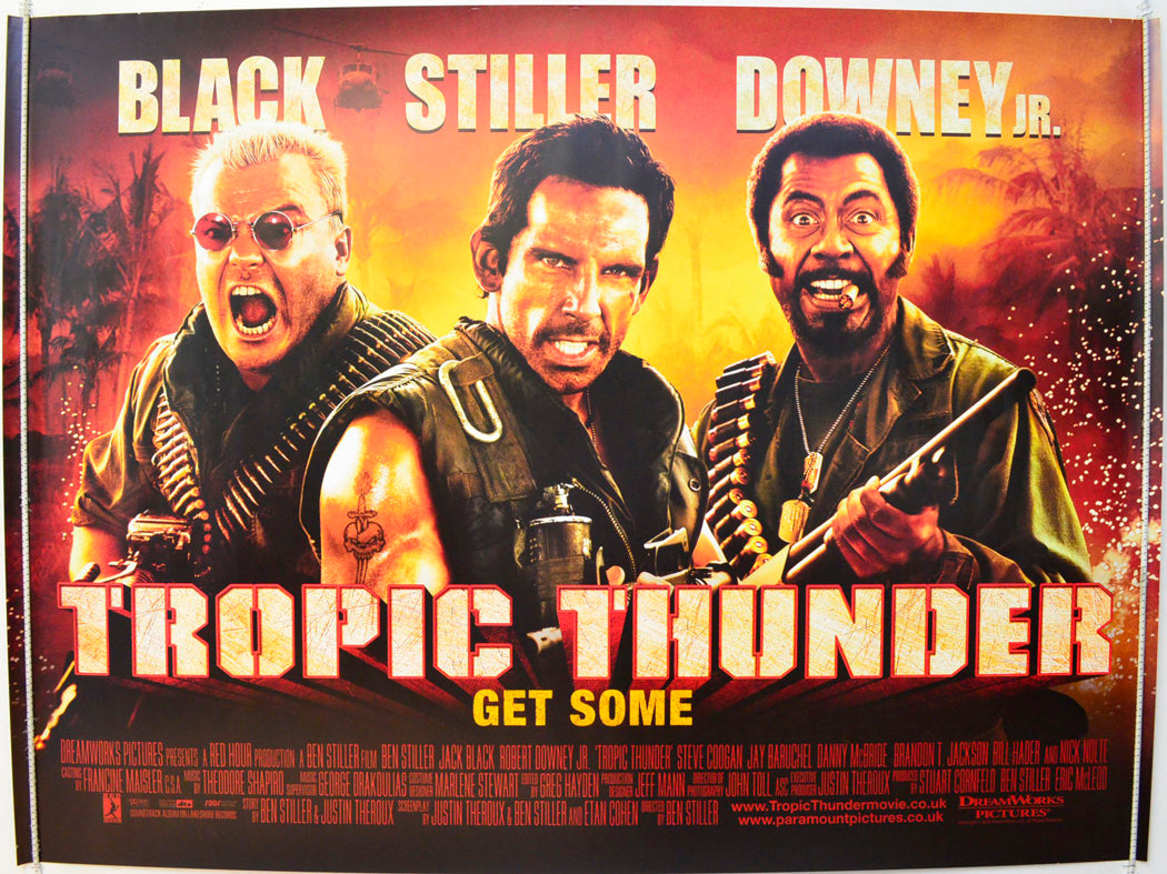 Tropic Thunder Original British Quad Poster - Film Poster - Movie Poster 