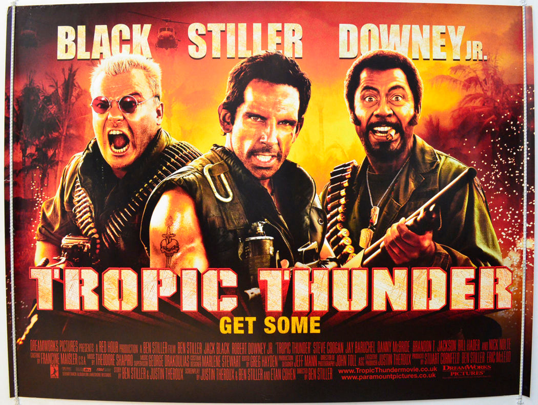 Tropic Thunder Original British Quad Poster - Film Poster - Movie Poster 