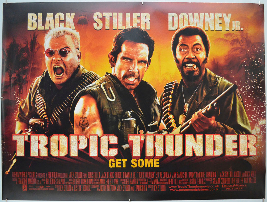 Tropic Thunder  Original Quad Poster - Film Poster - Movie Poster