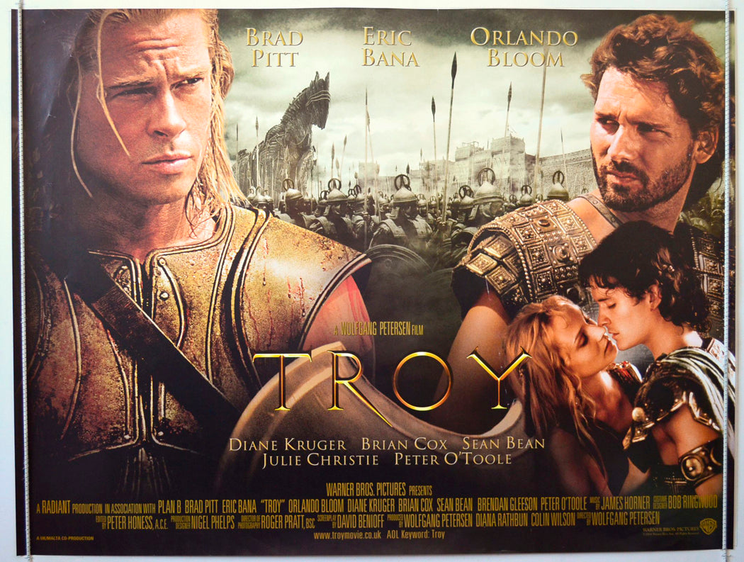 Troy Original British Quad Poster - Movie Poster