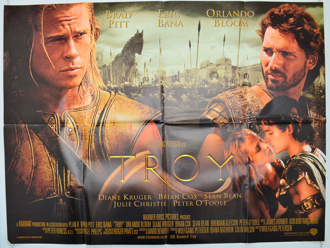 Troy Original Quad Poster - Film Poster - Movie Poster  