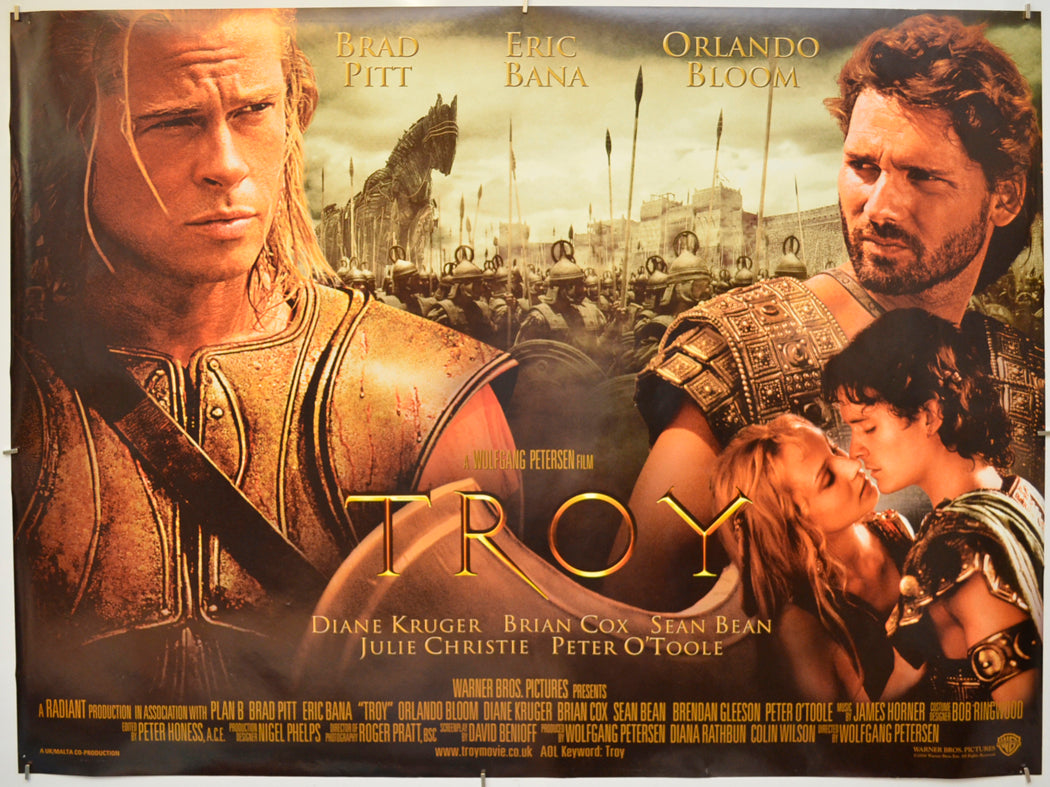 Troy Original Quad Poster - Film Poster - Movie Poster  